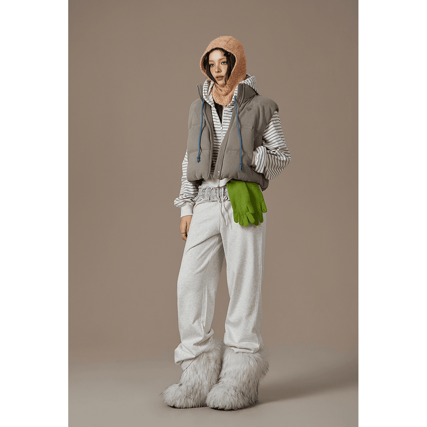 Штаны CHUU Light Photinia Gray Women's Casual Pants CHUU Светло-Фотиния Серый Женские Повседневные Брюки - изображение 5