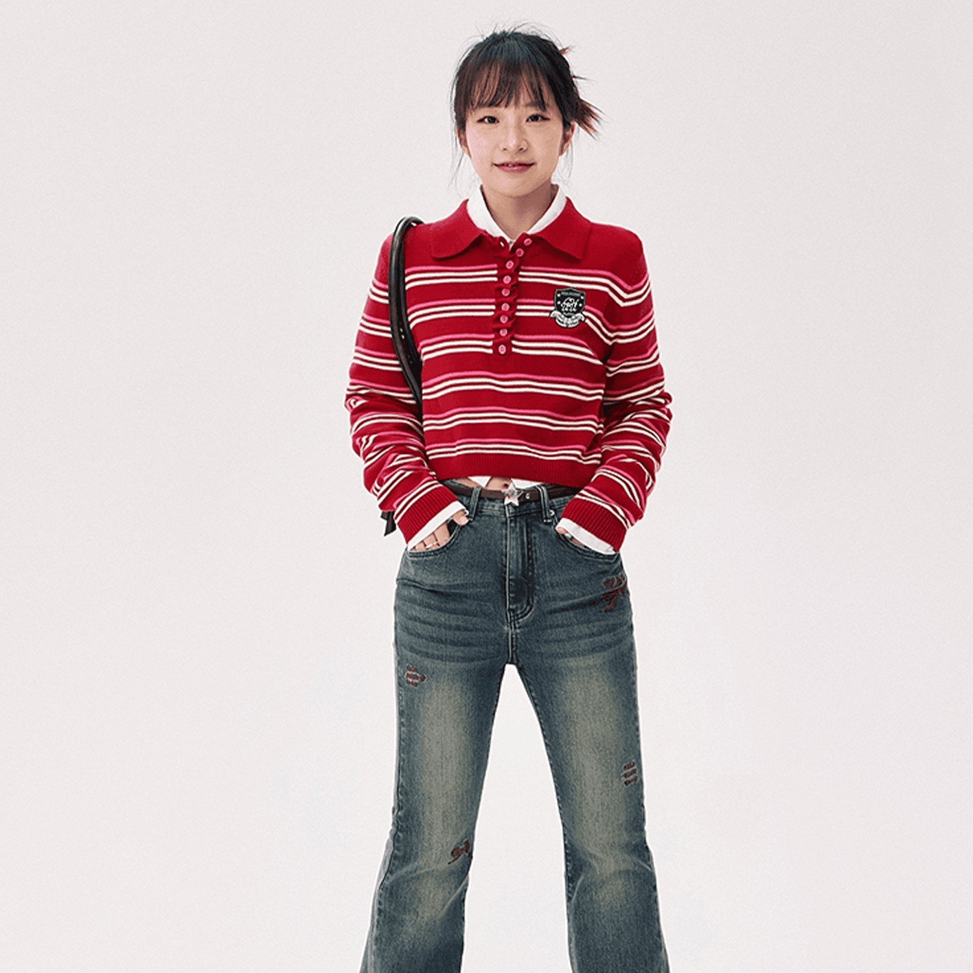 Кофта CHUU Red Stripes Women's Knitwear CHUU Красные Полосы Женская Трикотаж - изображение 5