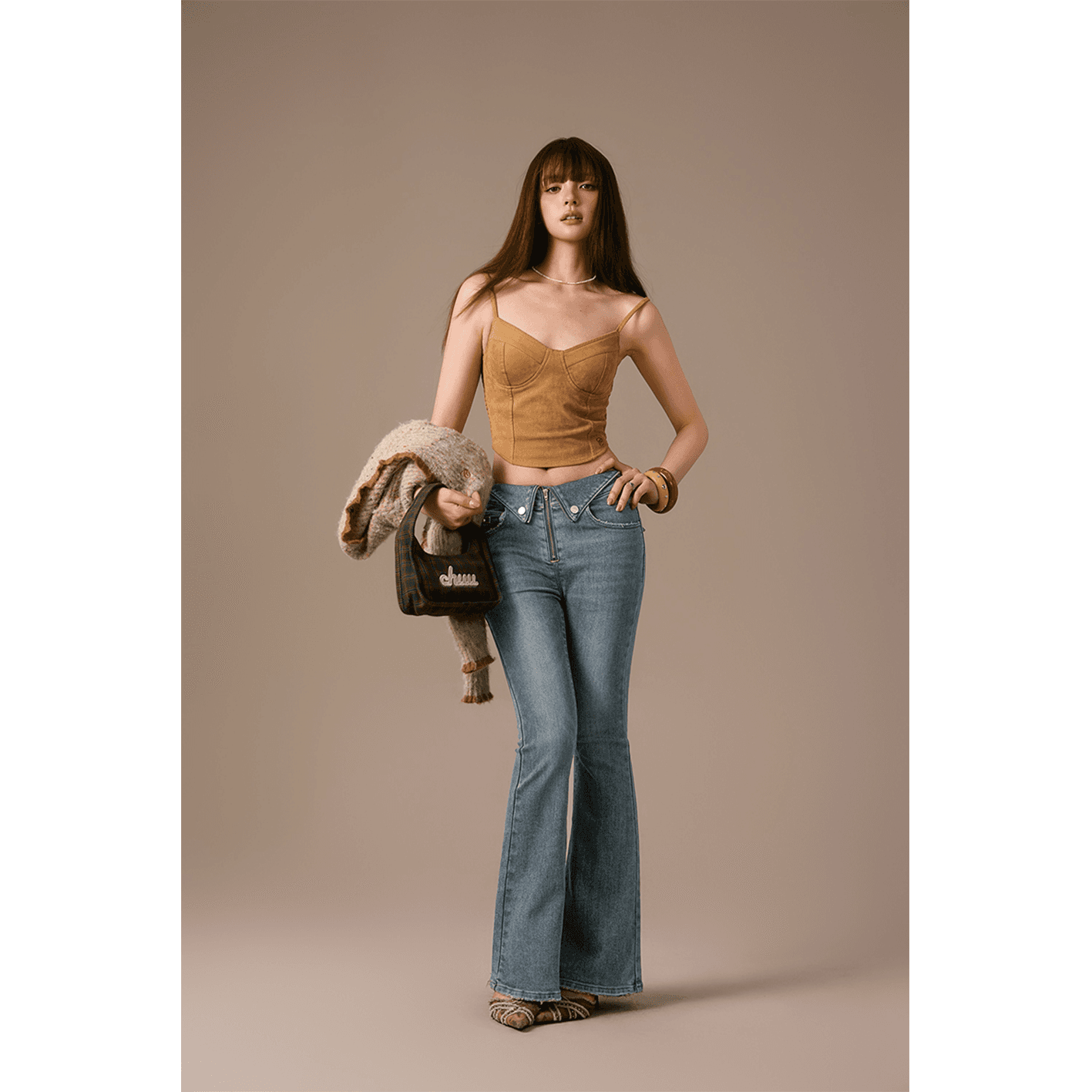 Джинсы CHUU Medium Denim Blue Women's Jeans CHUU Средний деним синий женский джинсы - изображение 5