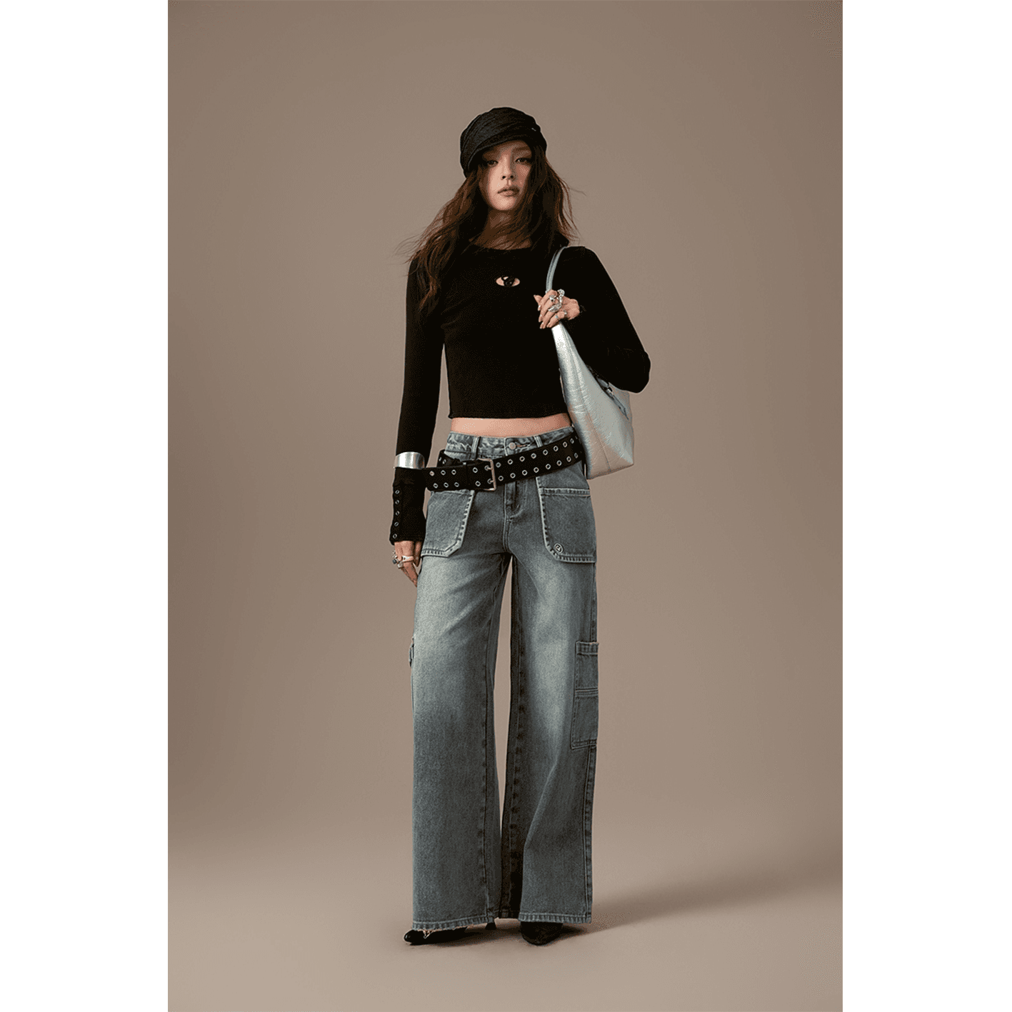 Джинсы CHUU Medium Denim Blue Women's Jeans CHUU Средний деним синий женский джинсы - изображение 3