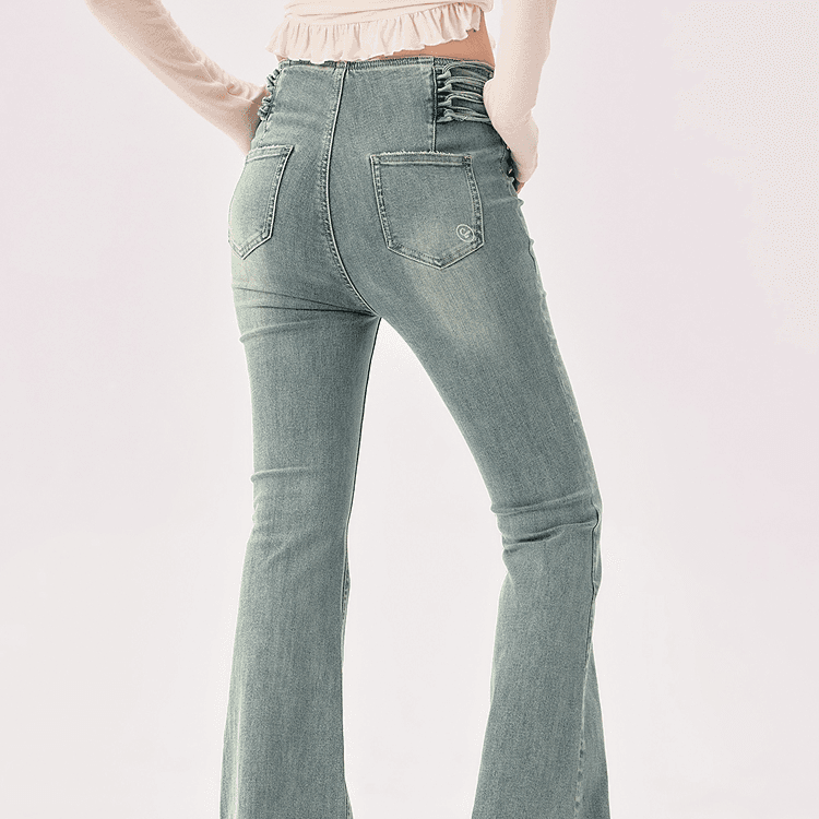 Джинсы CHUU Medium Denim Blue Women's Jeans CHUU Средний деним синий женский джинсы - изображение 5