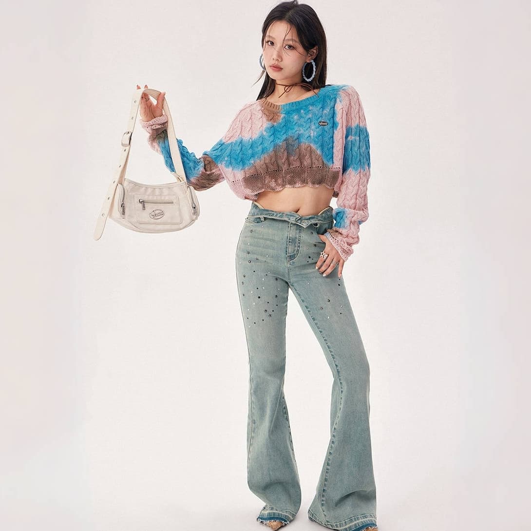 Кофта CHUU Розовый Tie Dye Женская Трикотажная - изображение 5