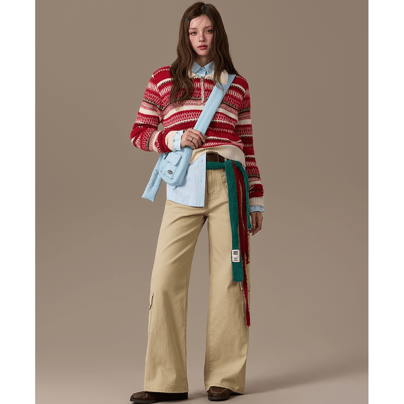 Кофта CHUU Red Stripes Women's Knitwear CHUU Красные Полосы Женская Трикотаж - изображение 3