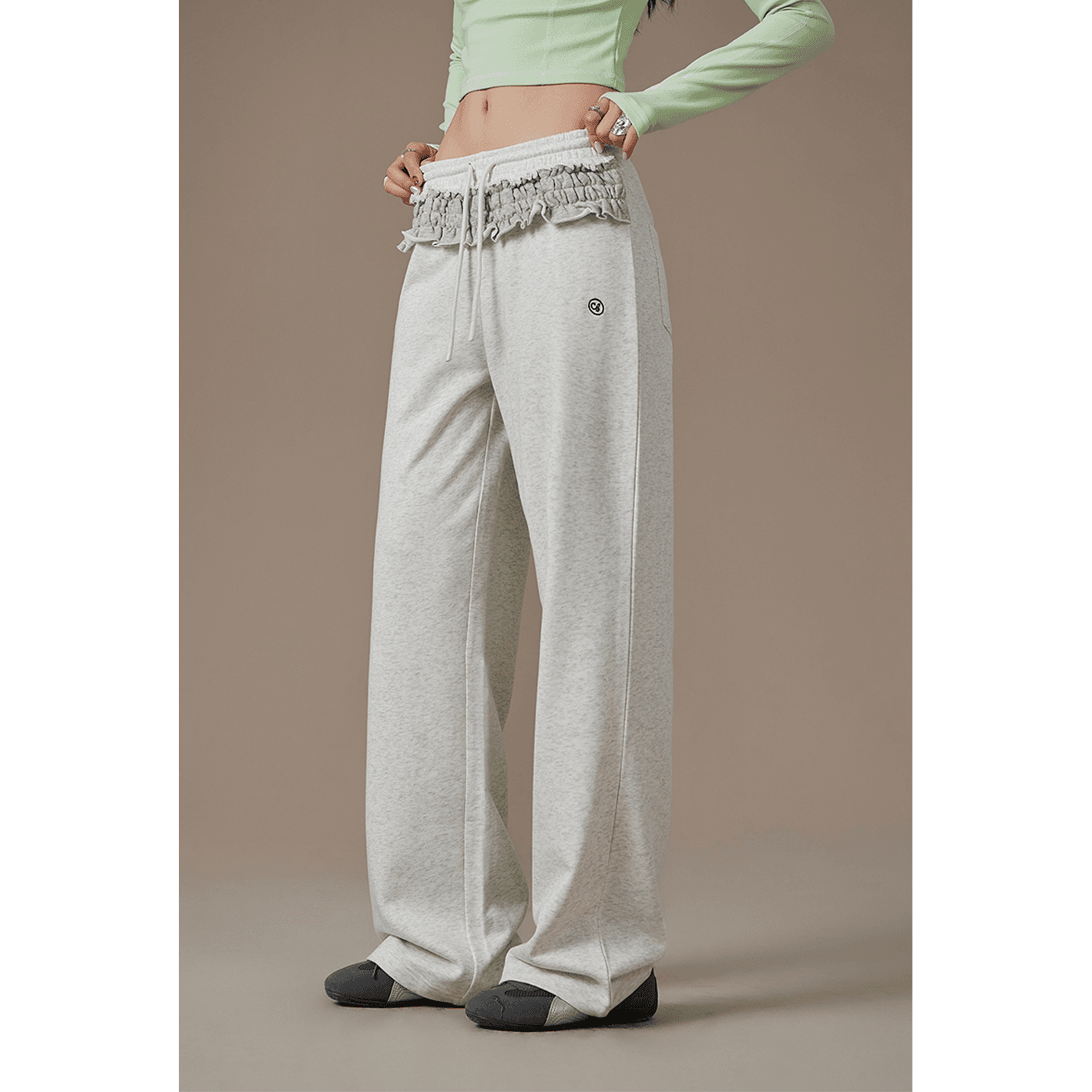 Штаны CHUU Light Photinia Gray Women's Casual Pants CHUU Светло-Фотиния Серый Женские Повседневные Брюки - изображение 3