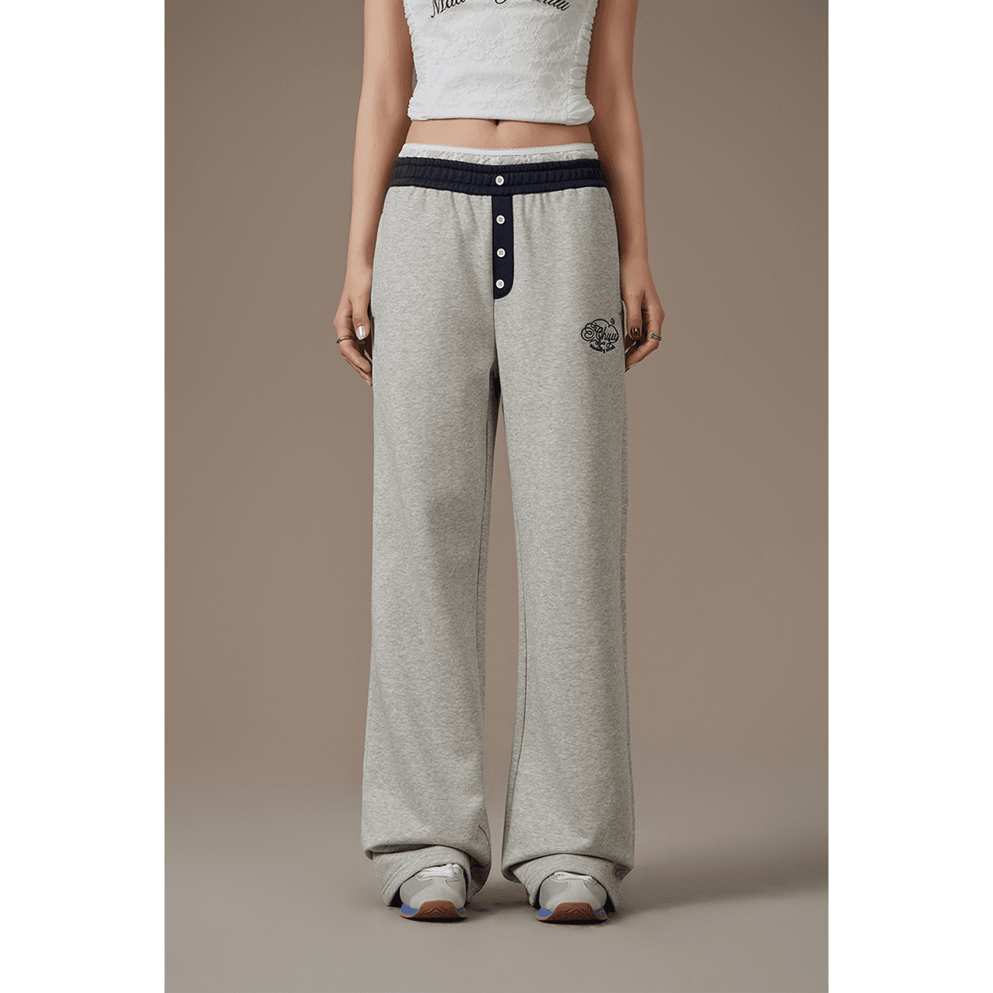 Штаны CHUU Light Photinia Gray Women's Casual Pants CHUU Светло-Фотиния Серый Женские Повседневные Брюки - изображение 3