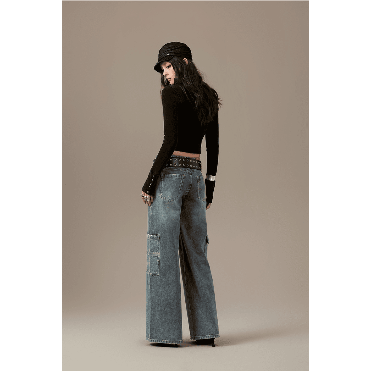 Джинсы CHUU Medium Denim Blue Women's Jeans CHUU Средний деним синий женский джинсы - изображение 4