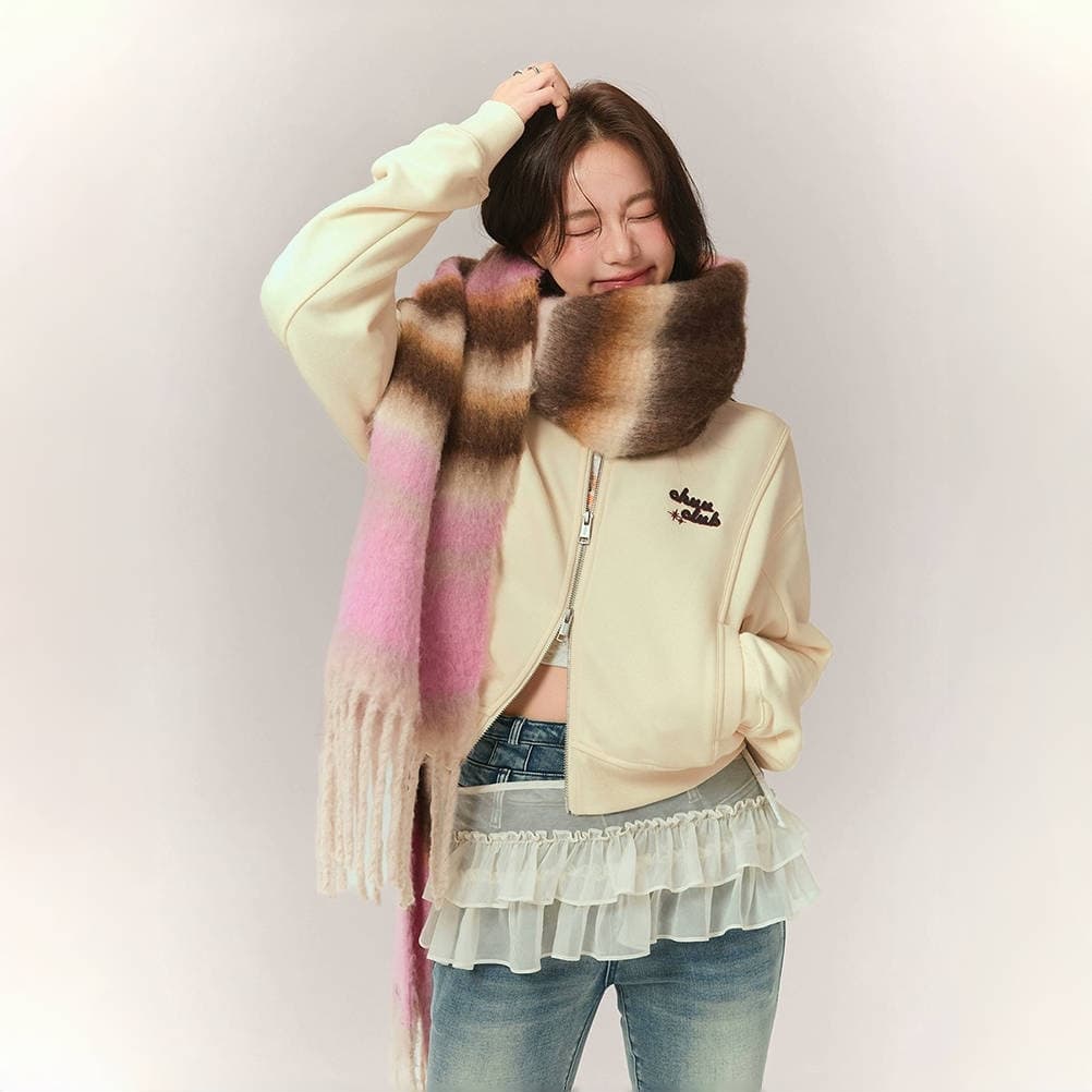 CHUU Cropped Coat Women's White Apricot CHUU Укороченное пальто Женское Белый Абрикос - изображение 4