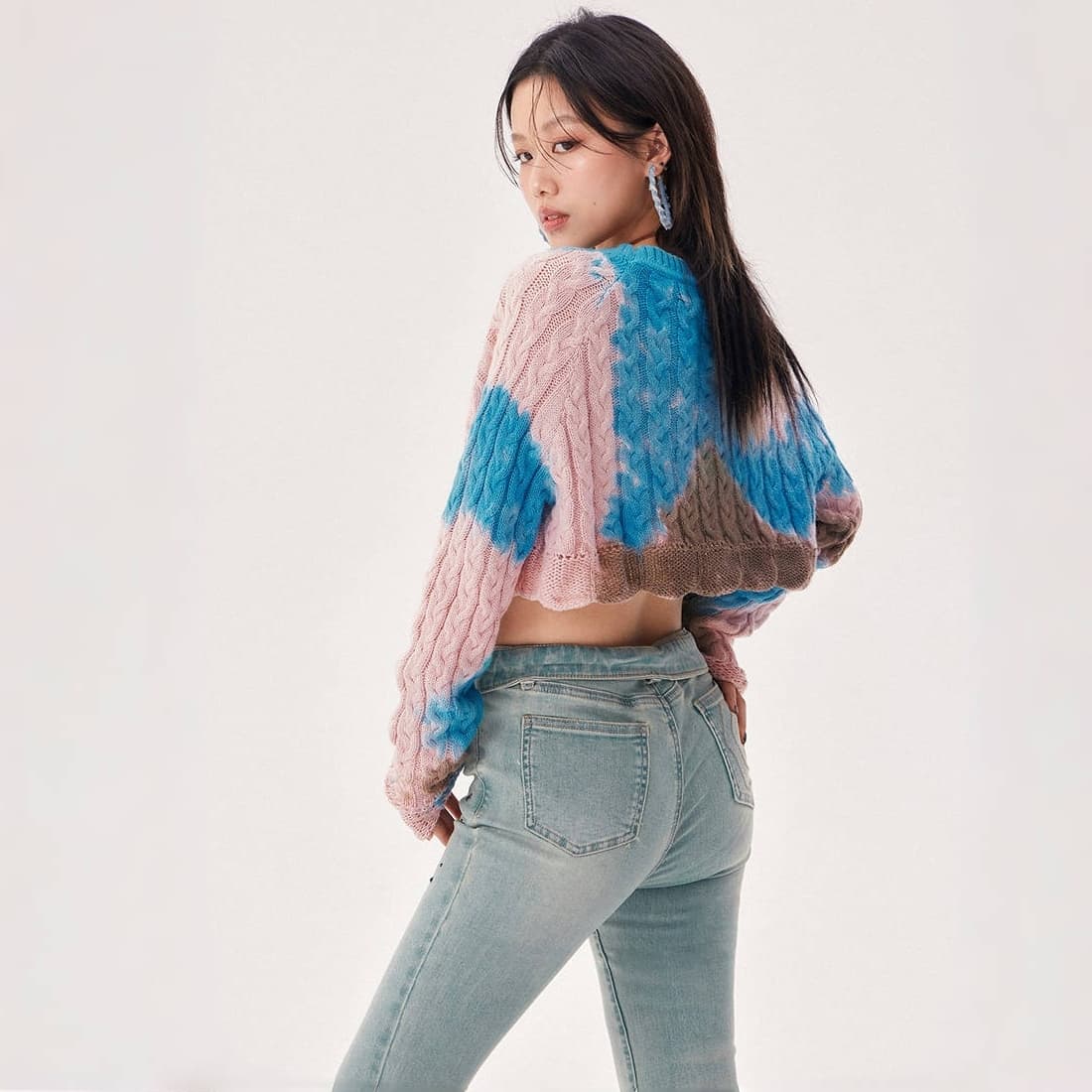 Кофта CHUU Розовый Tie Dye Женская Трикотажная - изображение 6