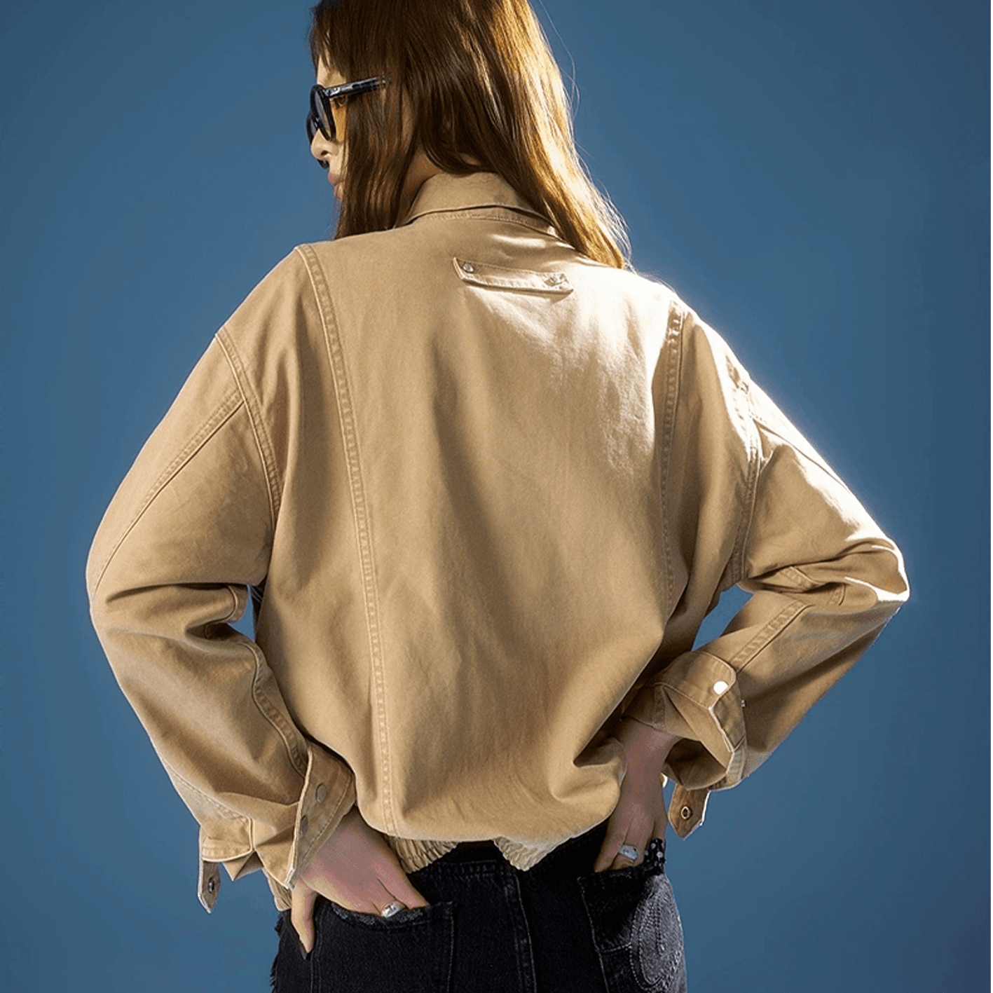 CHUU Khaki Женское короткое пальто - изображение 4