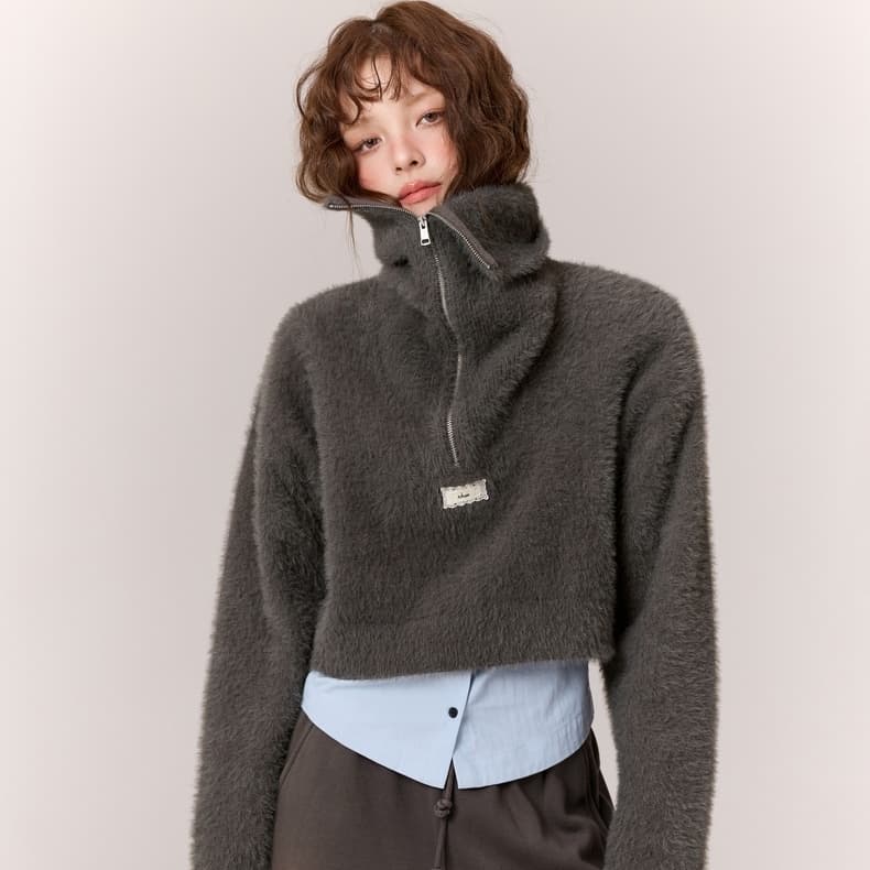 Кофта CHUU Carbon Gray Женская Трикотаж - изображение 4