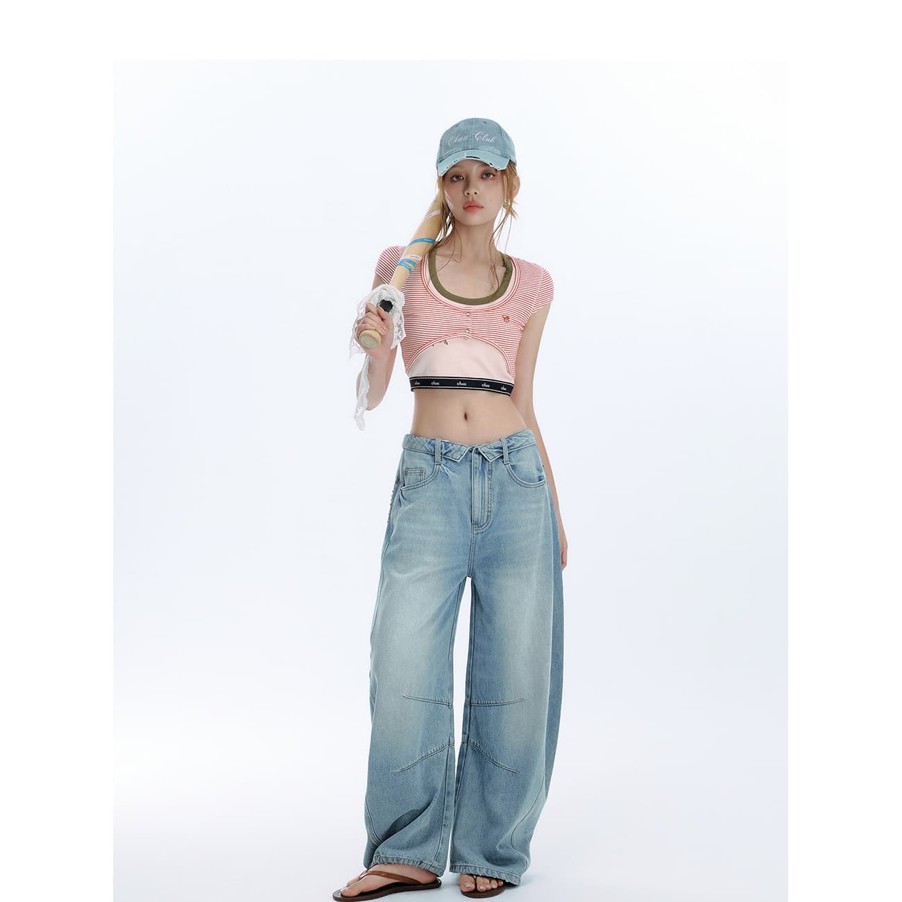 CHUU Red Stripes Женские Укороченные Куртки и Пальто - изображение 4