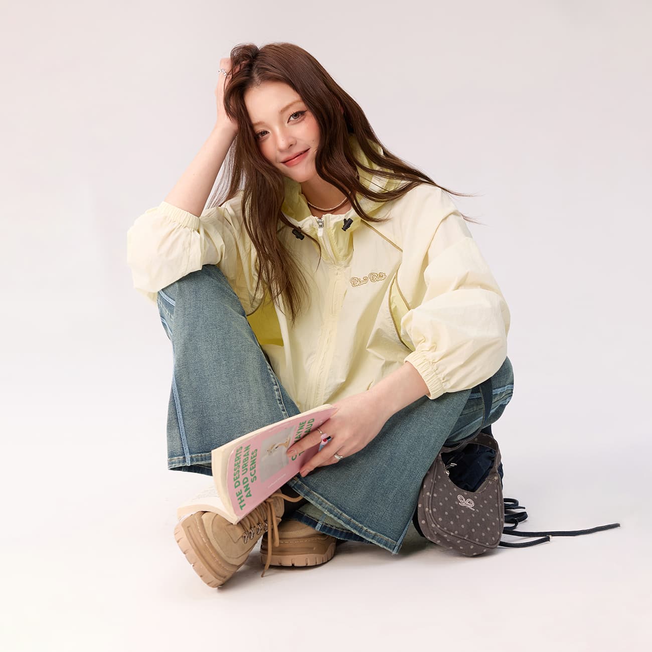 CHUU Cropped Jacket Women's Light Yellow CHUU Укороченная куртка женская светло-желтая - изображение 3