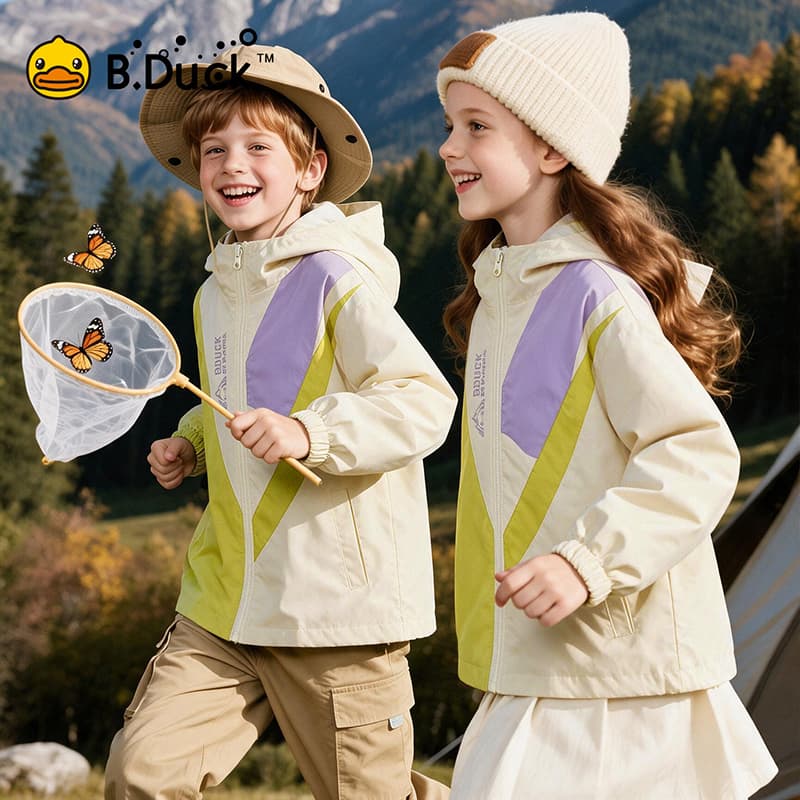 B.DUCK Зеленый Белый Kids Ветровки - изображение 7