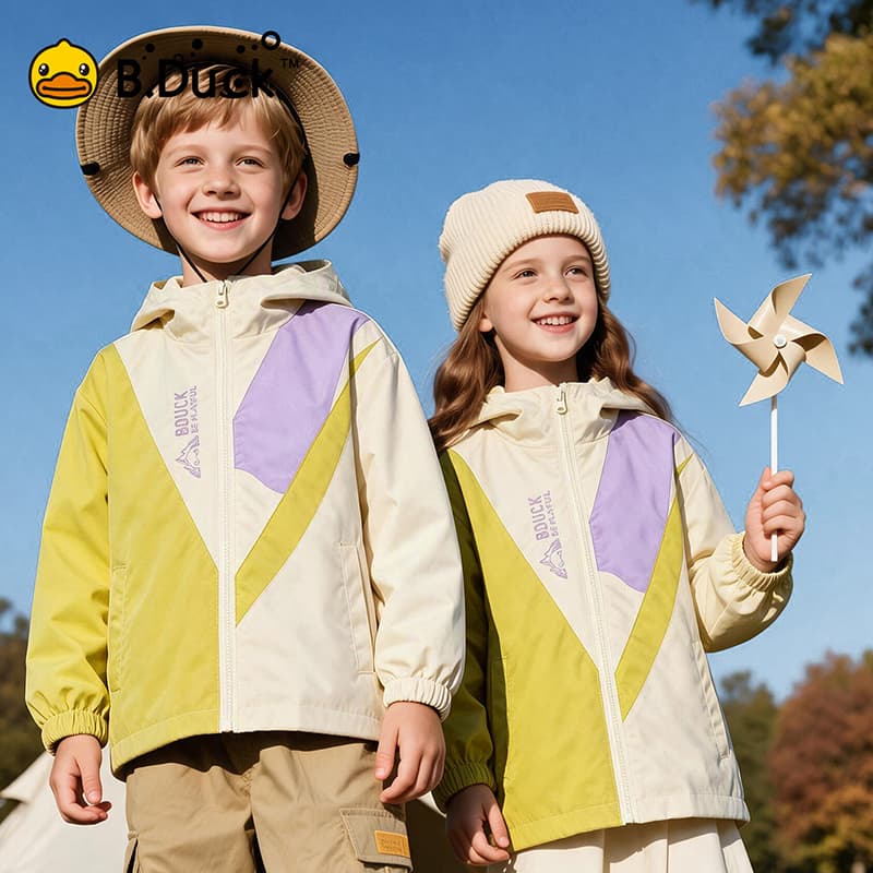 B.DUCK Зеленый Белый Kids Ветровки - изображение 6