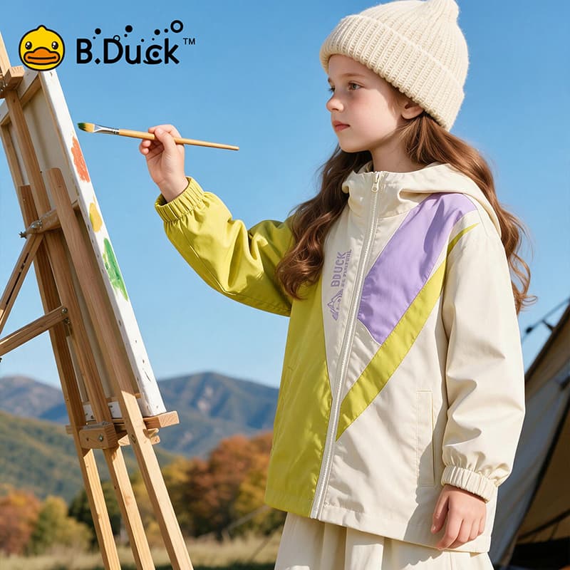 B.DUCK Зеленый Белый Kids Ветровки - изображение 3