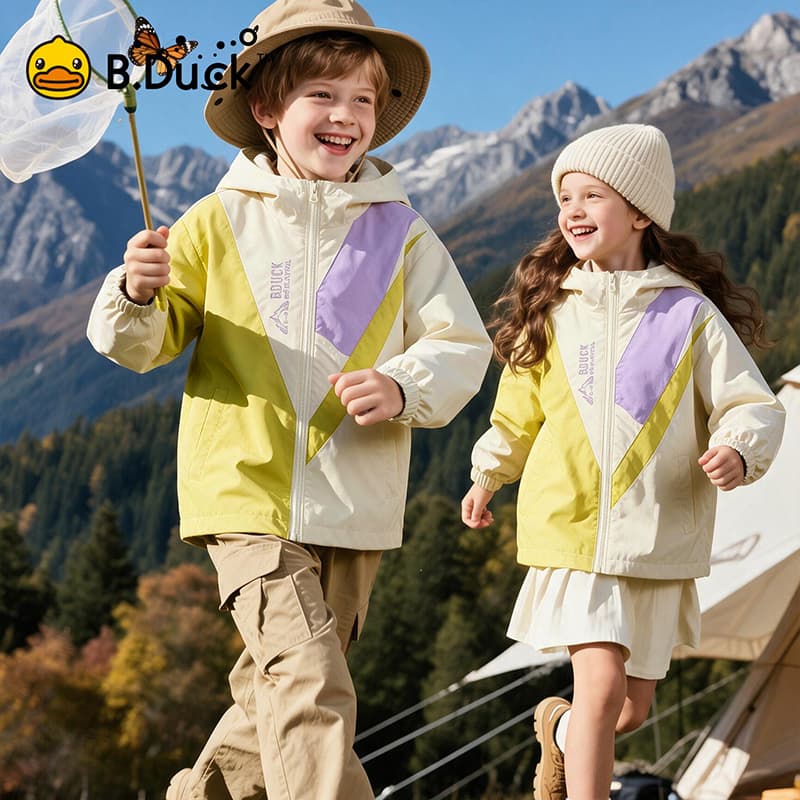 B.DUCK Зеленый Белый Kids Ветровки - изображение 8