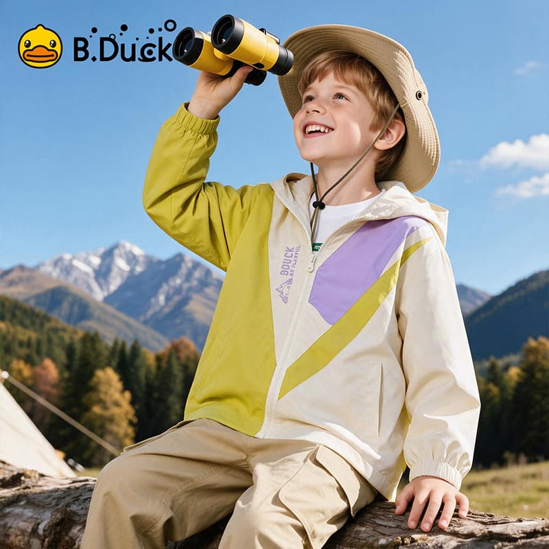 B.DUCK Зеленый Белый Kids Ветровки - изображение 5