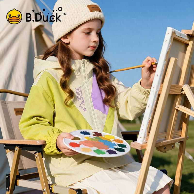 B.DUCK Зеленый Белый Kids Ветровки - изображение 2