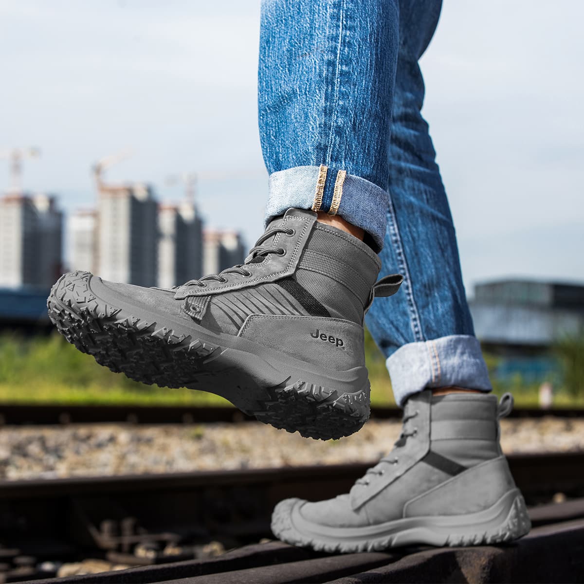 Ботинки уличные Jeep Outdoor Boots Grey - изображение 7