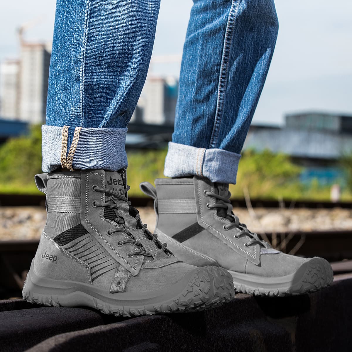Ботинки уличные Jeep Outdoor Boots Grey - изображение 13