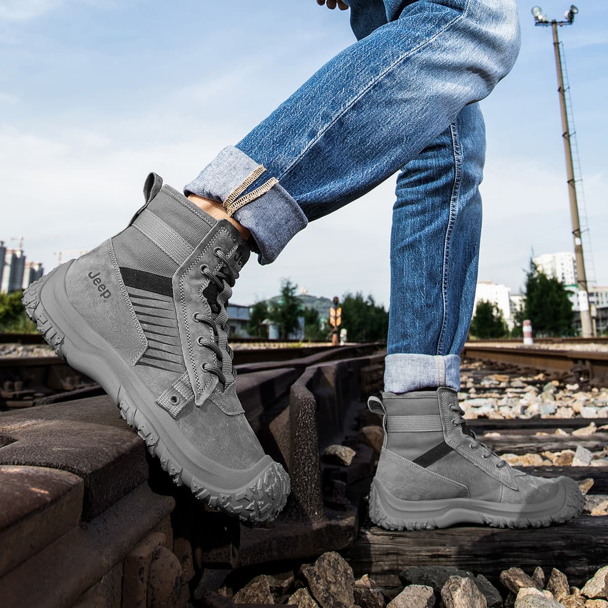Ботинки уличные Jeep Outdoor Boots Grey - изображение 15