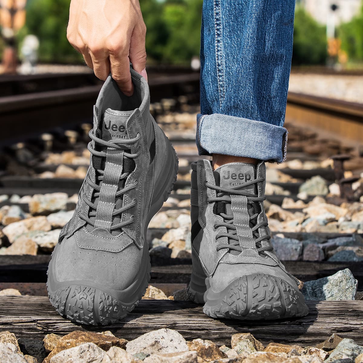 Ботинки уличные Jeep Outdoor Boots Grey - изображение 8