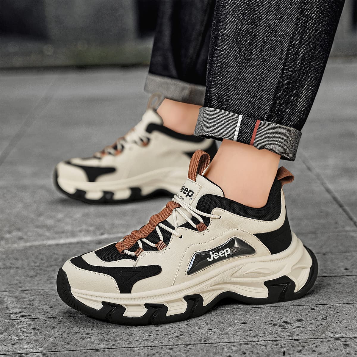 Кроссовки Jeep Fashion Sports Collection Низкий Топ Повседневная Обувь Мужская - изображение 7
