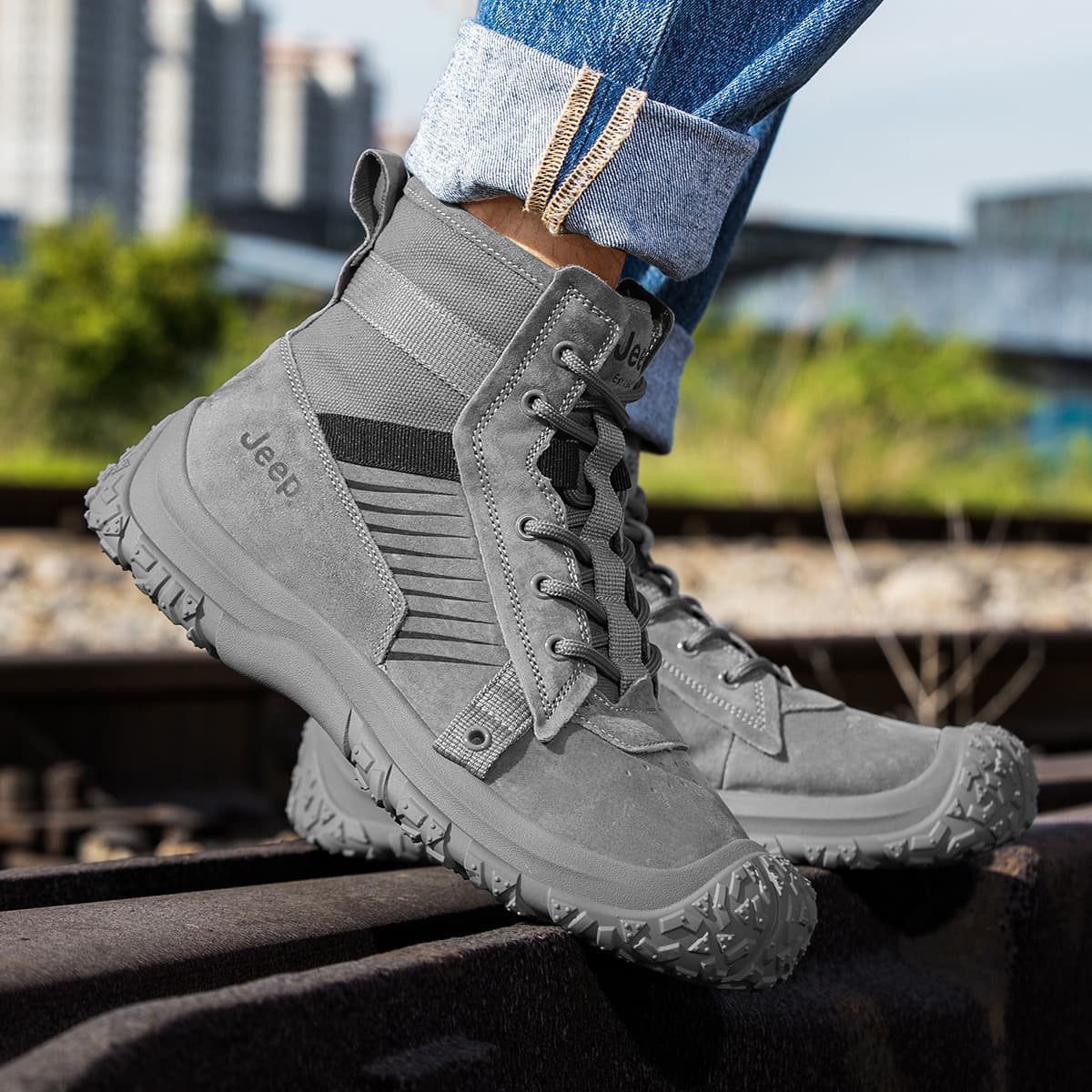 Ботинки уличные Jeep Outdoor Boots Grey - изображение 12