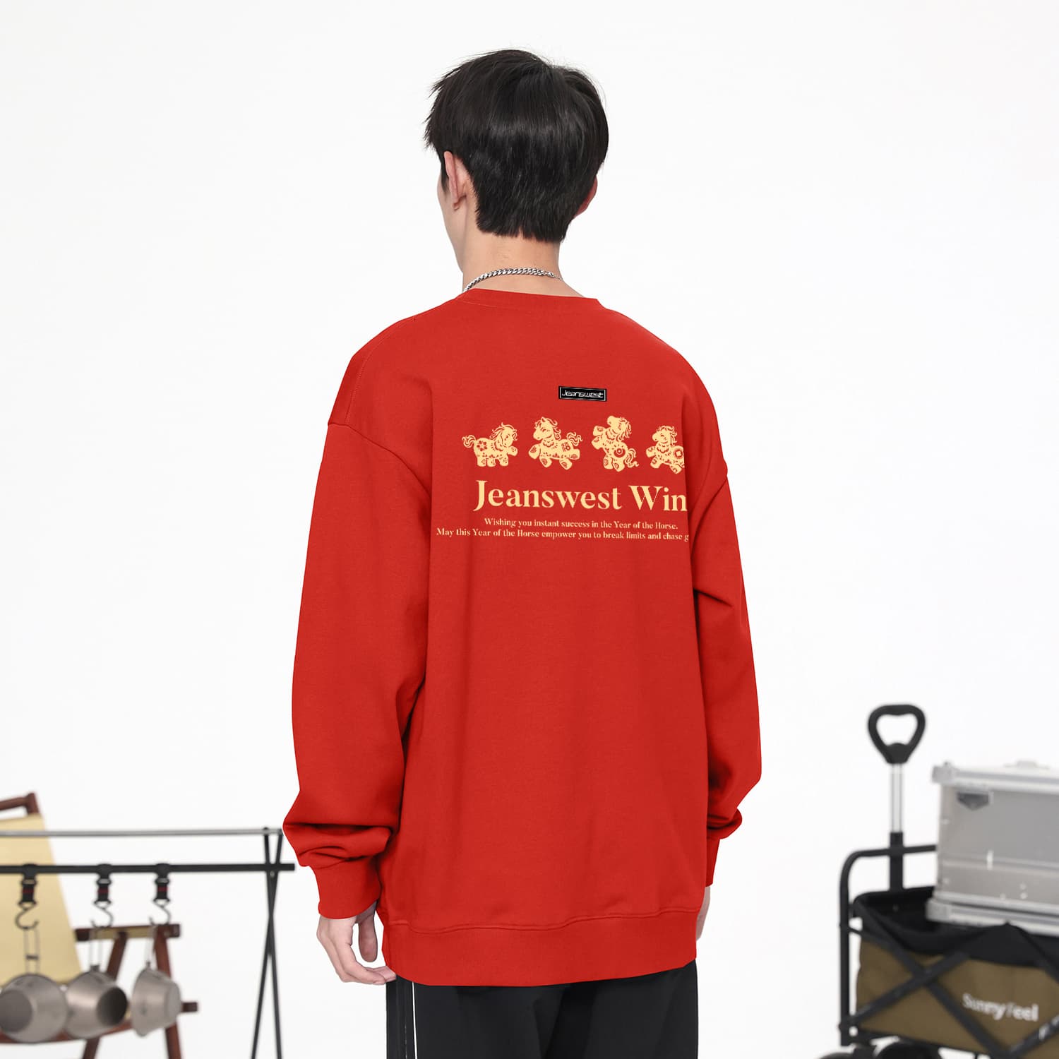 Худи JEANSWEST Красный Унисекс Толстовка - изображение 7