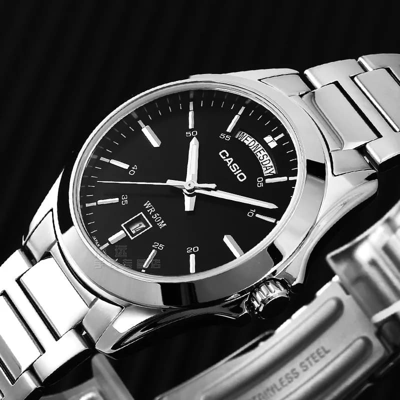 Часы CASIO Кварцевый механизм Часы Мужские Черный циферблат - изображение 3