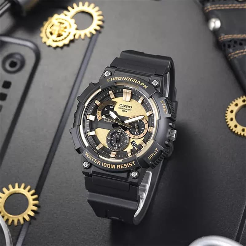 Часы CASIO Кварцевый механизм Часы Мужские Черный циферблат - изображение 2