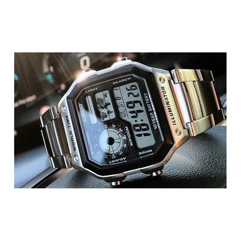Часы CASIO Кварцевый механизм Часы Мужские Черный циферблат - изображение 2