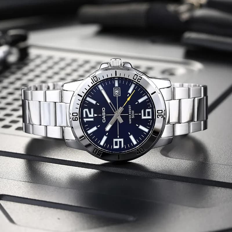 Часы CASIO Swordfish Призрак Кварцевый механизм Часы Мужские Синий циферблат - изображение 2