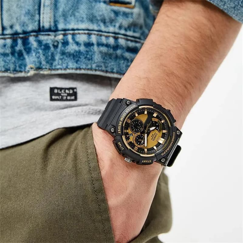 Часы CASIO Кварцевый механизм Часы Мужские Черный циферблат - изображение 3