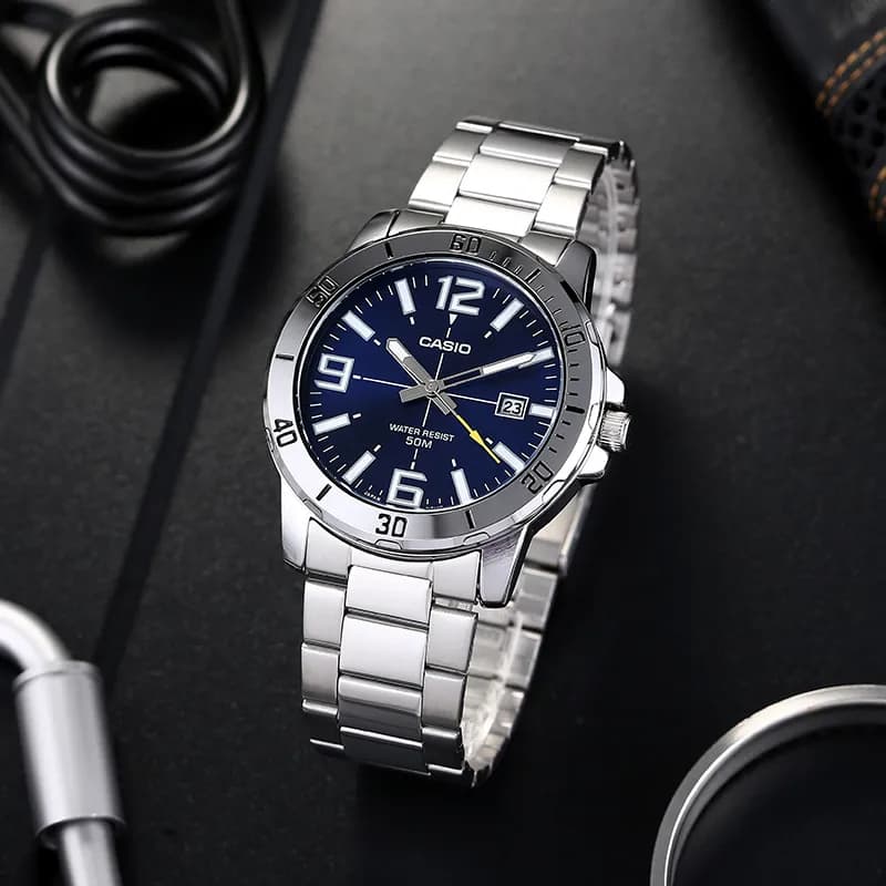 Часы CASIO Swordfish Призрак Кварцевый механизм Часы Мужские Синий циферблат - изображение 4