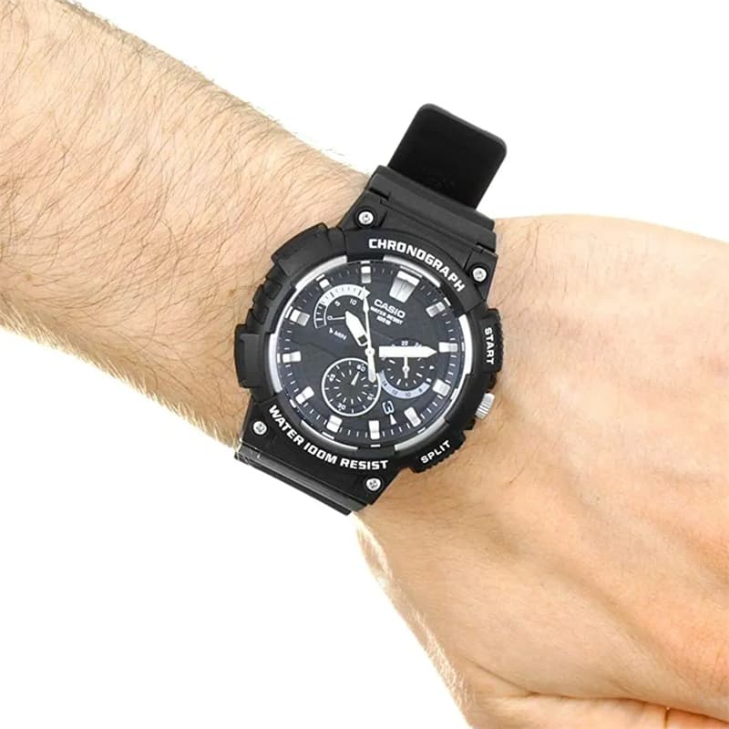Часы CASIO Кварцевый механизм Часы Мужские Черный циферблат - изображение 4