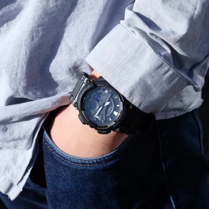 Часы CASIO Кварцевый механизм Часы Мужские Черный циферблат - изображение 4