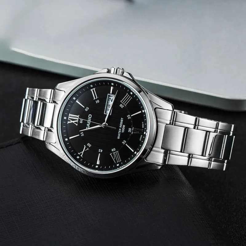 Часы CASIO Кварцевый механизм Часы Мужские Черный циферблат - изображение 2