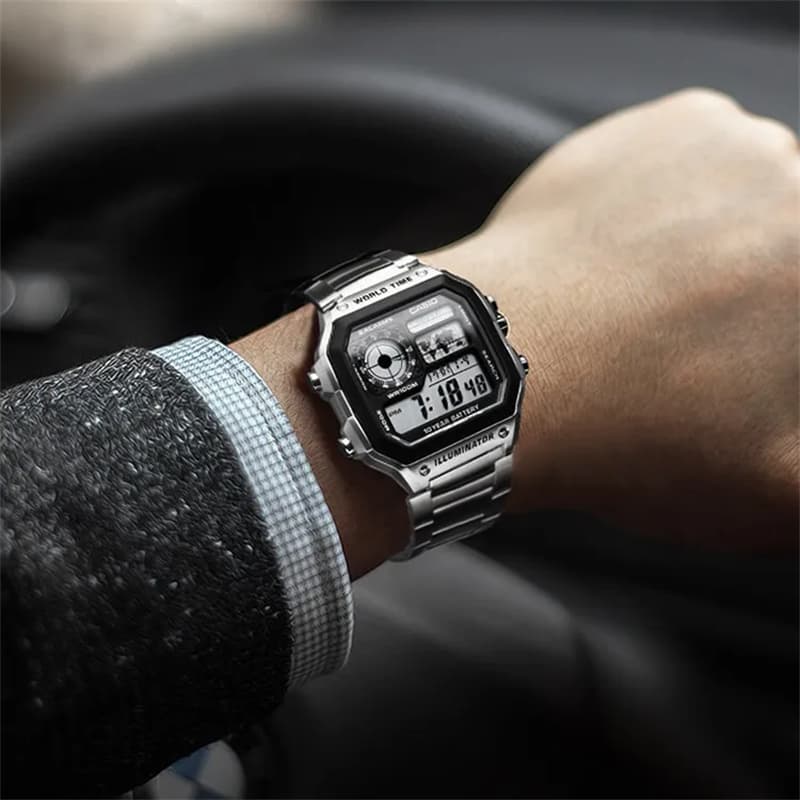Часы CASIO Кварцевый механизм Часы Мужские Черный циферблат - изображение 4