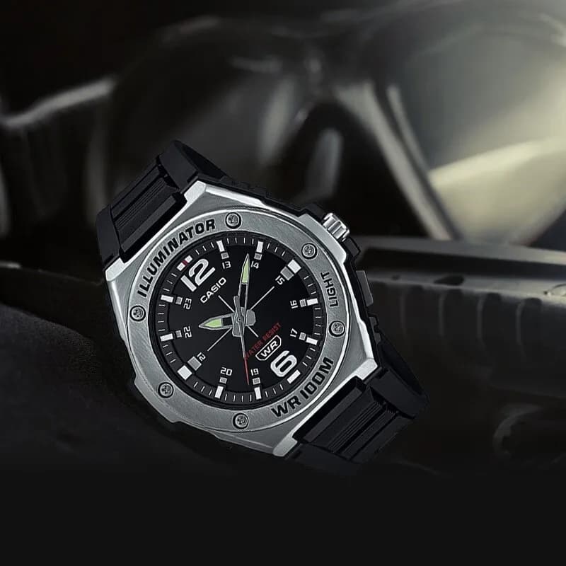 Часы CASIO Кварцевый механизм Часы Мужские Черный циферблат - изображение 3