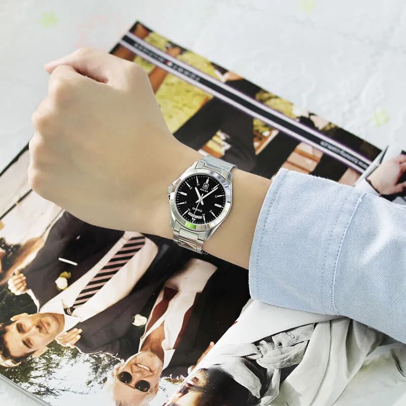 Часы CASIO Кварцевый механизм Часы Мужские Черный циферблат - изображение 5