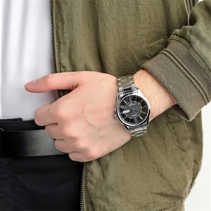 Часы CASIO Кварцевый механизм Часы Мужские Черный циферблат - изображение 4