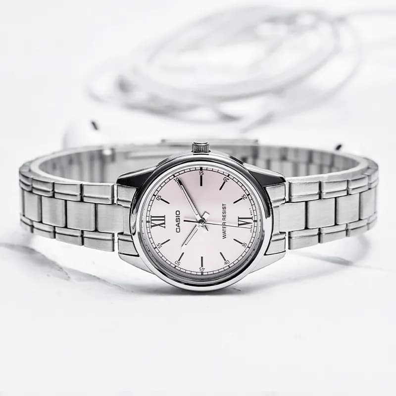 Часы Casio Модный тренд Кварцевый механизм Часы для женщин Розовый циферблат часов - изображение 3
