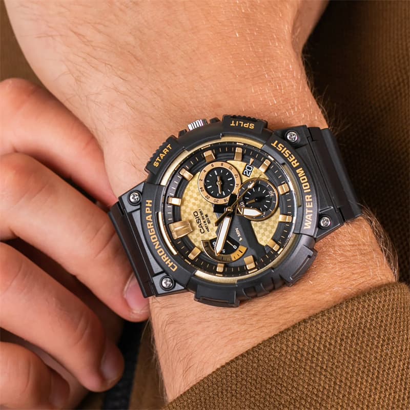 Часы CASIO Кварцевый механизм Часы Мужские Черный циферблат - изображение 4