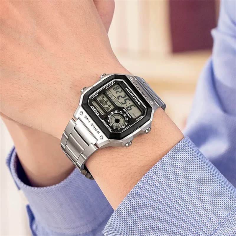 Часы CASIO Кварцевый механизм Часы Мужские Черный циферблат - изображение 3