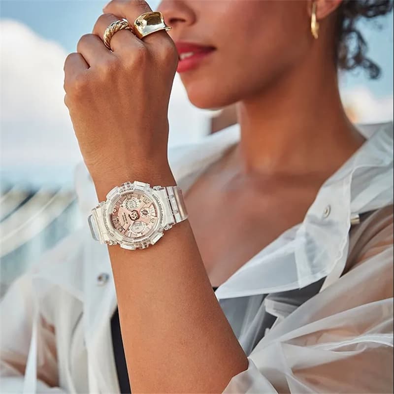 Часы G Shock Кварцевый механизм Часы Унисекс Розовый Циферблат - изображение 4