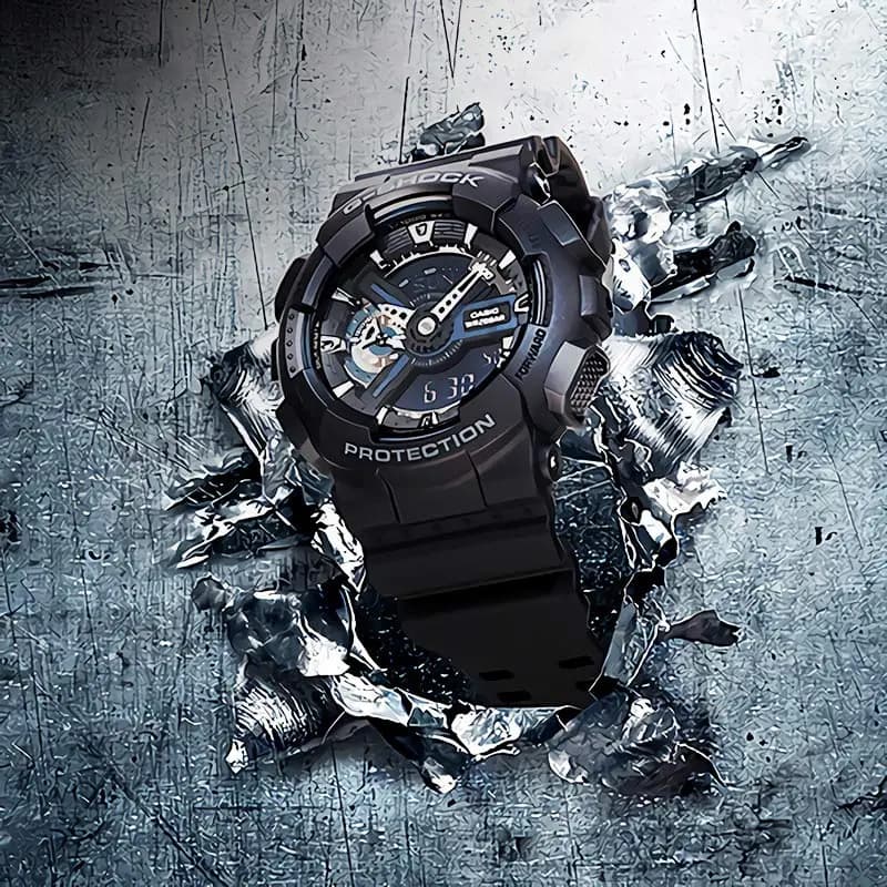 Часы G Shock Кварцевый механизм Часы Унисекс Черный циферблат - изображение 5