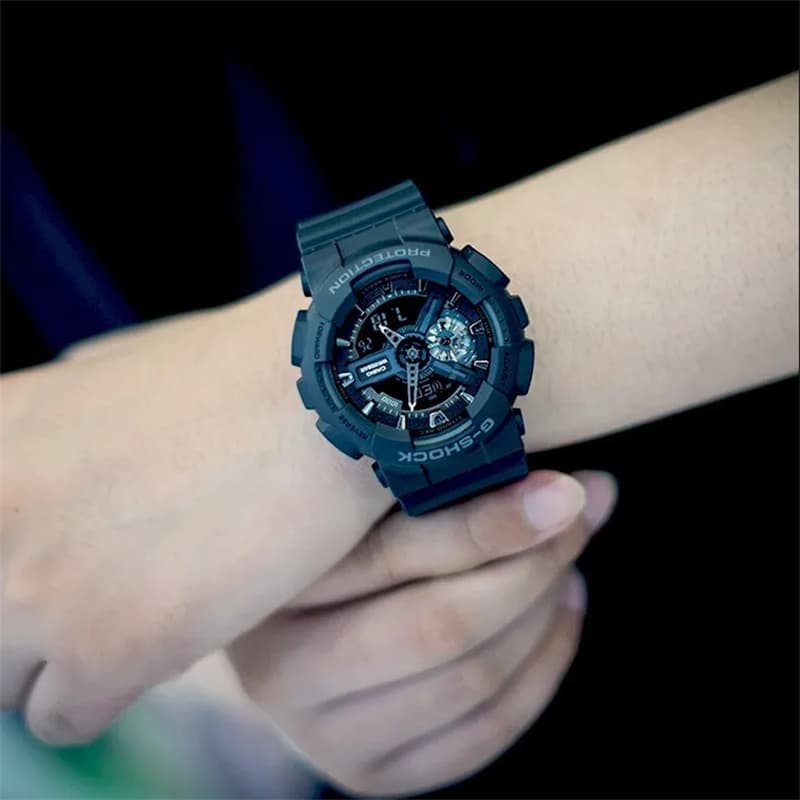 Часы G Shock Кварцевый механизм Часы Унисекс Черный циферблат - изображение 3