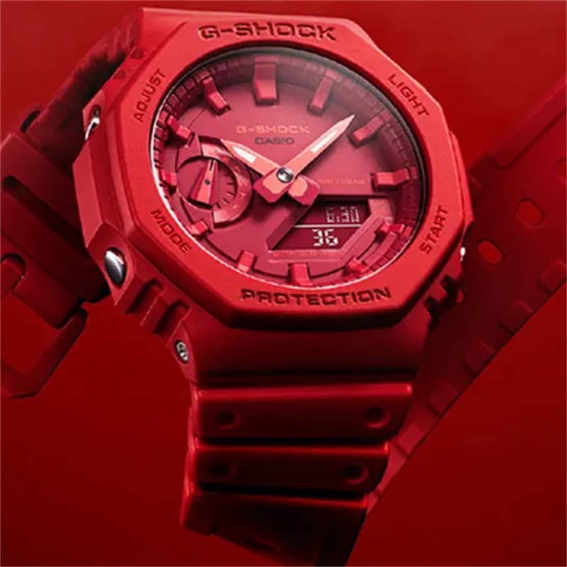 Часы G-SHOCK Iron Man Color Waterproof Octagon Coast Quartz Mechanism Unisex Red Dial - изображение 3