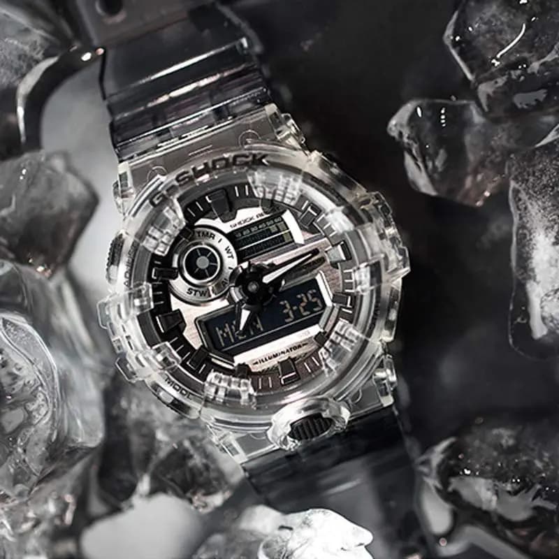 Часы G-SHOCK See thru Ice Tough 1,0 Прозрачные спортивные часы Кварцевый механизм Унисекс Черный циферблат - изображение 3
